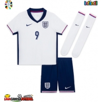 Camisa de Futebol Inglaterra Harry Kane #9 Equipamento Principal Infantil Europeu 2024 Manga Curta (+ Calças curtas)